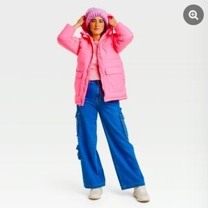 Universal Thread Women's Puffer Jacket Pink